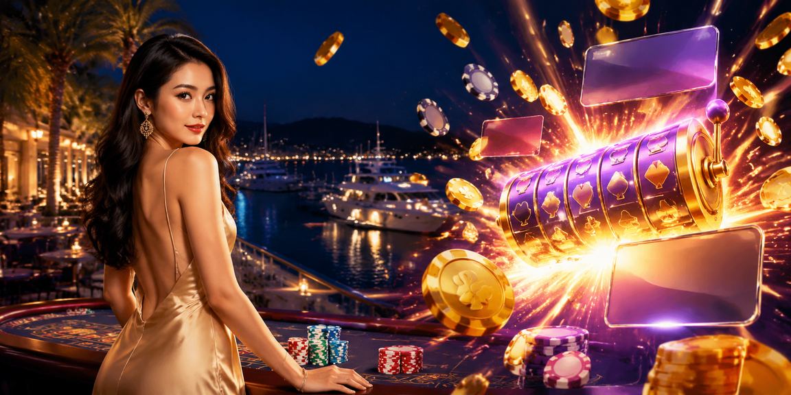 Mesin permainan slot neon di Langkawi